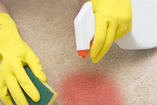 Clean communal hallway cleaning in a Chelsea residential building