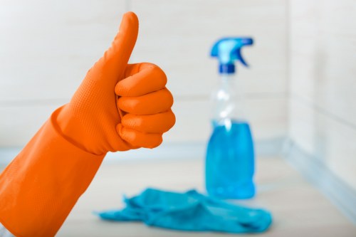 Local cleaners preparing a Chelsea property for final inspection