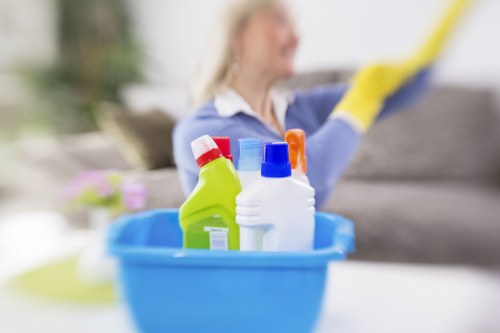 Cleaning reception and communal areas in Chelsea offices
